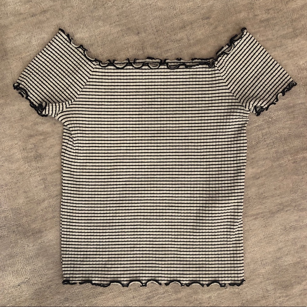 ZARA off the shoulder ribbed top
